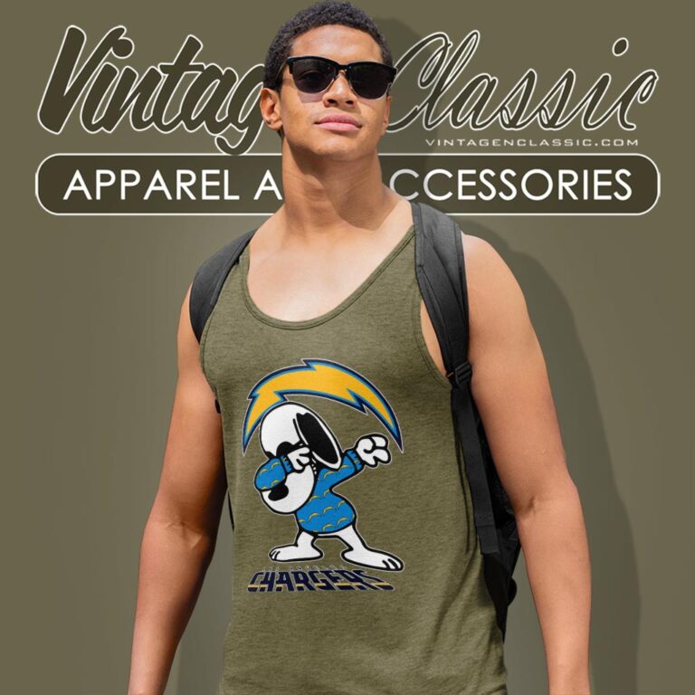 Snoopy Dabbing Los Angeles Chargers Shirt Tank Top Racerback Snoopy Dabbing Los Angeles Chargers Shirt Tank Top Racerback