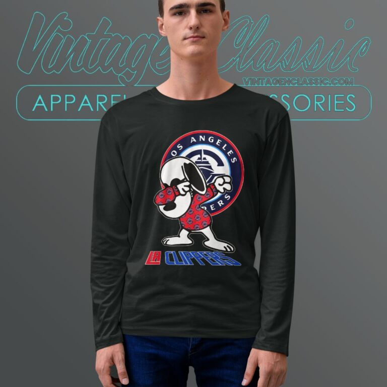 Snoopy Dabbing Los Angeles Clippers Shirt Long Sleeve Tee Snoopy Dabbing Los Angeles Clippers Shirt Long Sleeve Tee