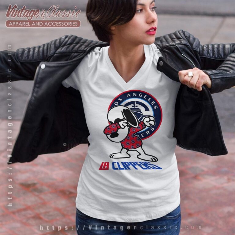 Snoopy Dabbing Los Angeles Clippers Shirt V Neck TShirt Snoopy Dabbing Los Angeles Clippers Shirt V Neck TShirt