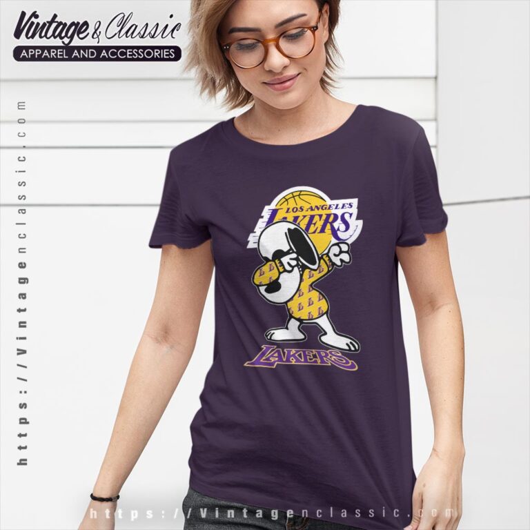 Snoopy Dabbing Los Angeles Lakers Shirt Women T shirt Snoopy Dabbing Los Angeles Lakers Shirt Women T shirt