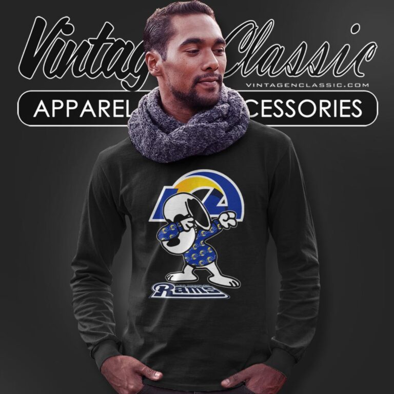Snoopy Dabbing Los Angeles Rams Shirt Long Sleeve Tee Snoopy Dabbing Los Angeles Rams Shirt Long Sleeve Tee