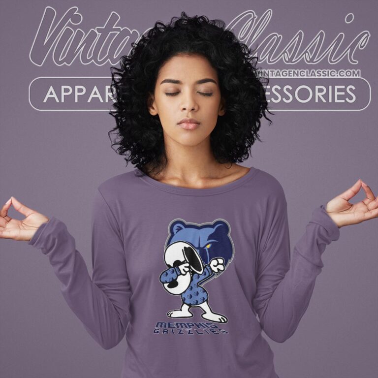 Snoopy Dabbing Memphis Grizzlies Shirt Long Sleeve Tee Snoopy Dabbing Memphis Grizzlies Shirt Long Sleeve Tee