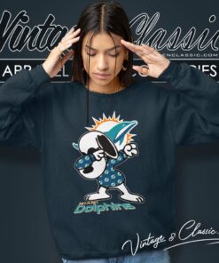 Snoopy Dabbing Miami Dolphins Shirt Sweatshirt