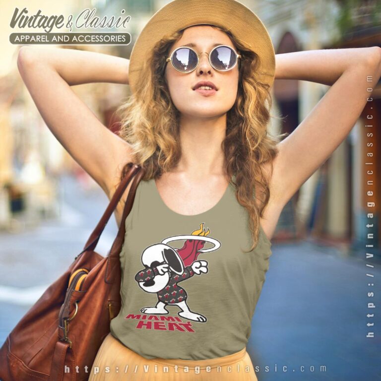 Snoopy Dabbing Miami Heat Shirt Tank Top Racerback Snoopy Dabbing Miami Heat Shirt Tank Top Racerback