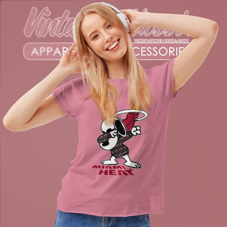 Snoopy Dabbing Miami Heat Shirt Women T shirt Snoopy Dabbing Miami Heat Shirt Women T shirt