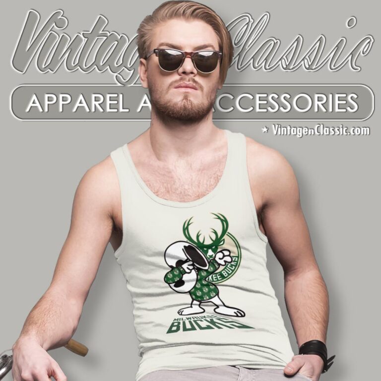 Snoopy Dabbing Milwaukee Bucks Shirt Tank Top Racerback Snoopy Dabbing Milwaukee Bucks Shirt Tank Top Racerback