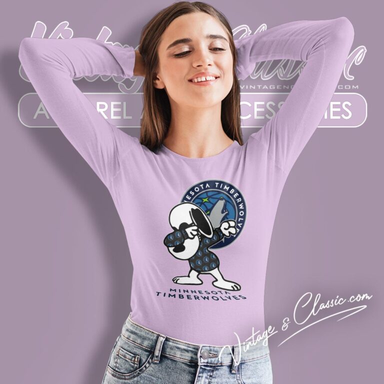 Snoopy Dabbing Minnesota Timberwolves Shirt Long Sleeve Tee Snoopy Dabbing Minnesota Timberwolves Shirt Long Sleeve Tee