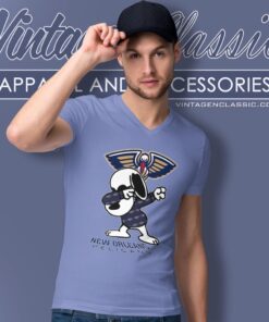 Snoopy Dabbing New Orleans Pelicans Shirt V Neck TShirt