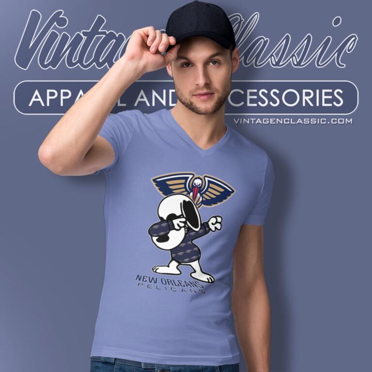 Snoopy Dabbing New Orleans Pelicans Shirt V Neck TShirt Snoopy Dabbing New Orleans Pelicans Shirt V Neck TShirt