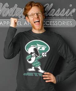 Snoopy Dabbing New York Jets Shirt Long Sleeve Tee