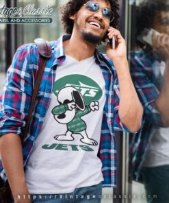 Snoopy Dabbing New York Jets Shirt V Neck TShirt