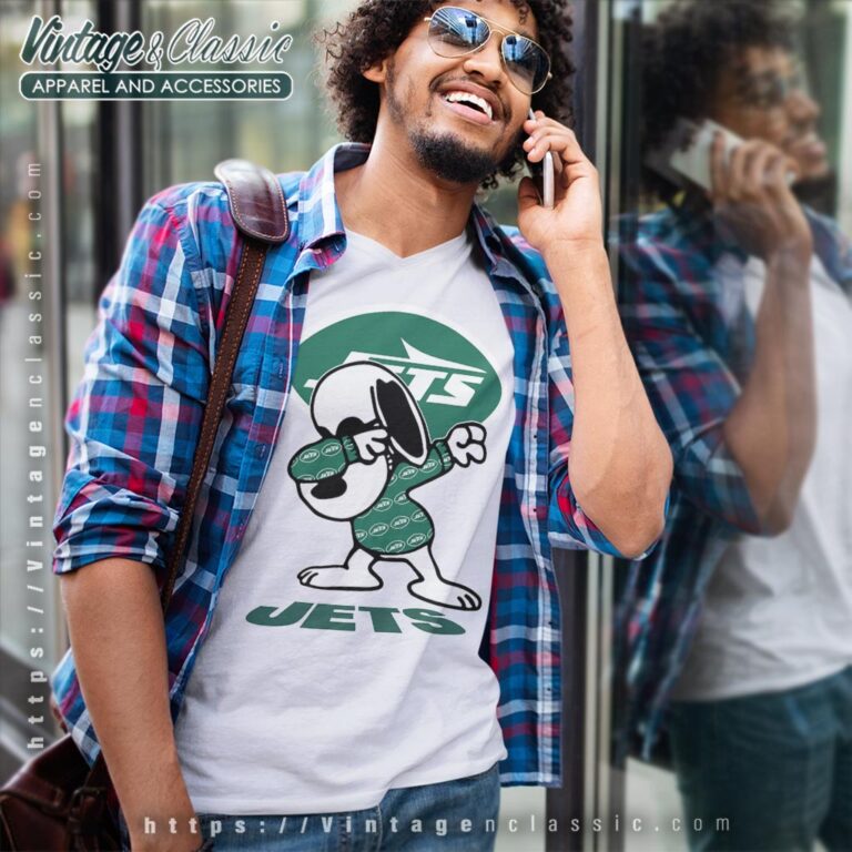 Snoopy Dabbing New York Jets Shirt V Neck TShirt Snoopy Dabbing New York Jets Shirt V Neck TShirt