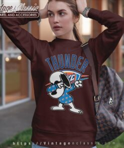 Snoopy Dabbing Oklahoma City Thunder Shirt Sweatshirt