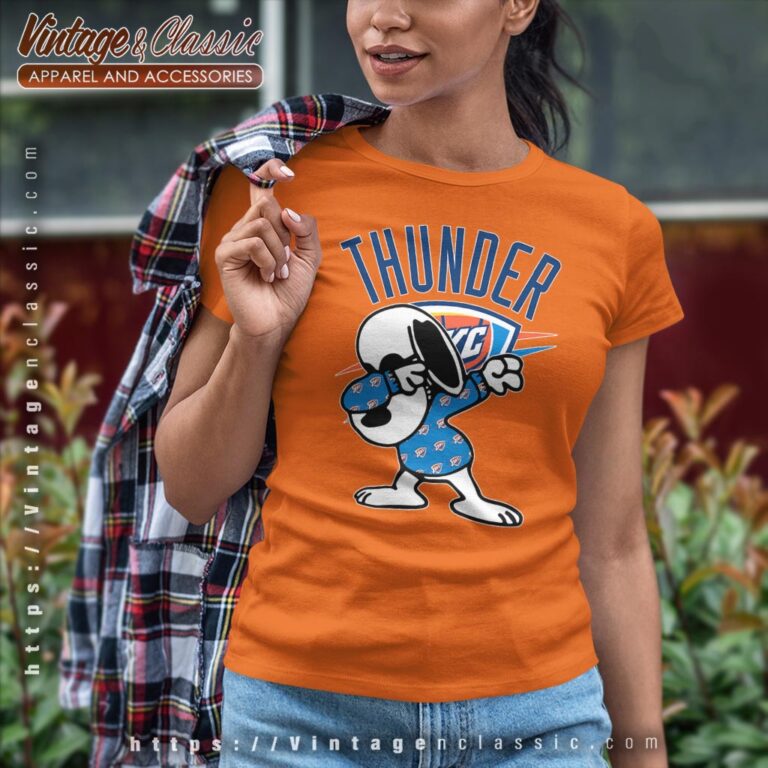 Snoopy Dabbing Oklahoma City Thunder Shirt Women T shirt Snoopy Dabbing Oklahoma City Thunder Shirt Women T shirt