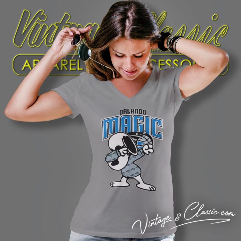 Snoopy Dabbing Orlando Magic Shirt V Neck TShirt Snoopy Dabbing Orlando Magic Shirt V Neck TShirt