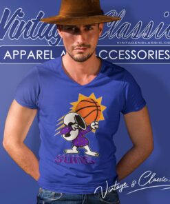 Snoopy Dabbing Phoenix Suns Shirt 2 Snoopy Dabbing Phoenix Suns Shirt V Neck TShirt