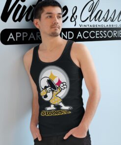 Snoopy Dabbing Pittsburgh Steelers Shirt Tank Top Racerback
