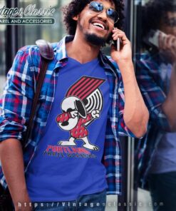 Snoopy Dabbing Portland Trail Blazers Shirt V Neck TShirt