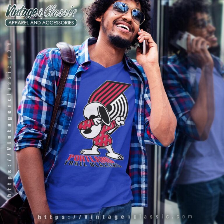 Snoopy Dabbing Portland Trail Blazers Shirt V Neck TShirt Snoopy Dabbing Portland Trail Blazers Shirt V Neck TShirt