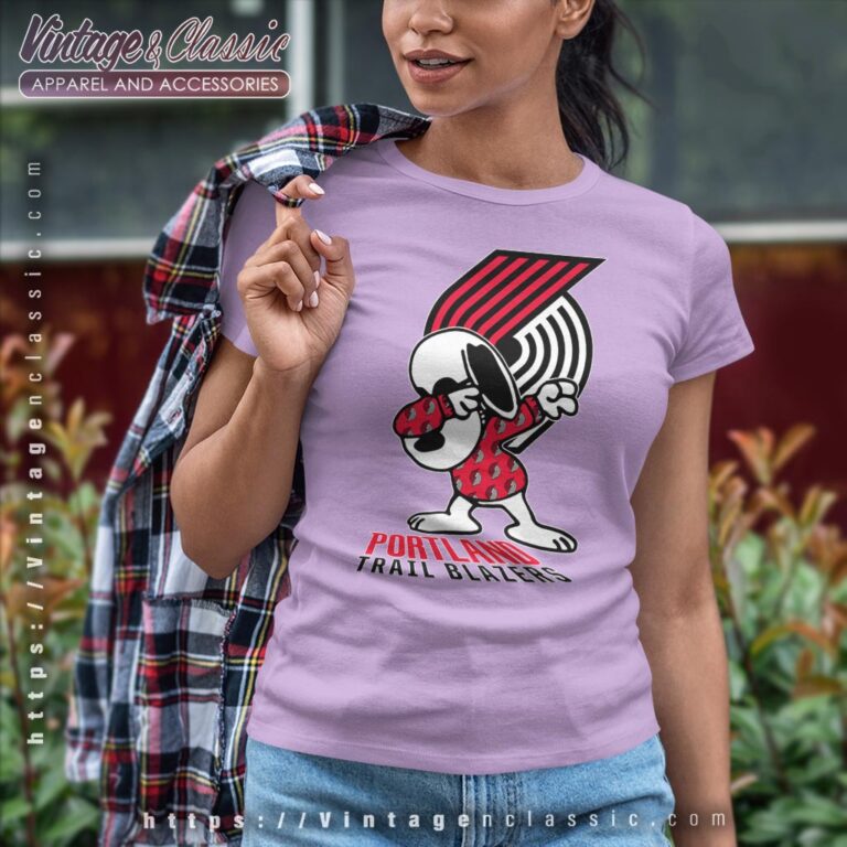 Snoopy Dabbing Portland Trail Blazers Shirt Women T shirt Snoopy Dabbing Portland Trail Blazers Shirt Women T shirt