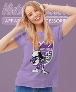 Snoopy Dabbing Sacramento Kings Shirt Women T shirt