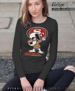 Snoopy Dabbing San Francisco 49ers Shirt Long Sleeve Tee