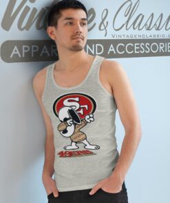 Snoopy Dabbing San Francisco 49ers Shirt Tank Top Racerback