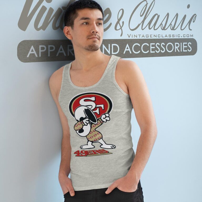 Snoopy Dabbing San Francisco 49ers Shirt Tank Top Racerback Snoopy Dabbing San Francisco 49ers Shirt Tank Top Racerback