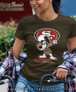 Snoopy Dabbing San Francisco 49ers Shirt Women T shirt