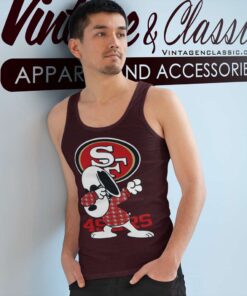 Snoopy Dabbing San Francisco 49ers Tank Top Racerback