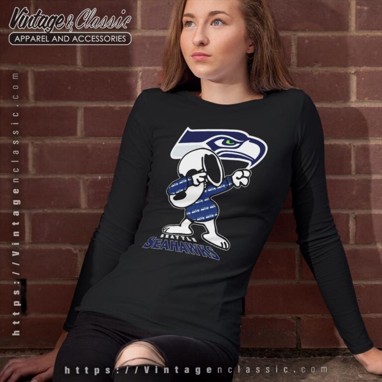 Snoopy Dabbing Seattle Seahawks Shirt Long Sleeve Tee Snoopy Dabbing Seattle Seahawks Shirt Long Sleeve Tee