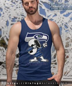 Snoopy Dabbing Seattle Seahawks Shirt Tank Top Racerback