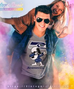 Snoopy Dabbing Seattle Seahawks Shirt V Neck TShirt