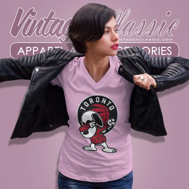 Snoopy Dabbing Toronto Raptors Shirt V Neck TShirt Snoopy Dabbing Toronto Raptors Shirt V Neck TShirt