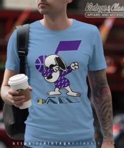 Snoopy Dabbing Utah Jazz Shirt