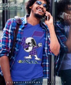 Snoopy Dabbing Utah Jazz Shirt V Neck TShirt