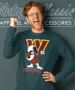 Snoopy Dabbing Washington Commanders Shirt Long Sleeve Tee