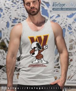 Snoopy Dabbing Washington Commanders Shirt Tank Top Racerback