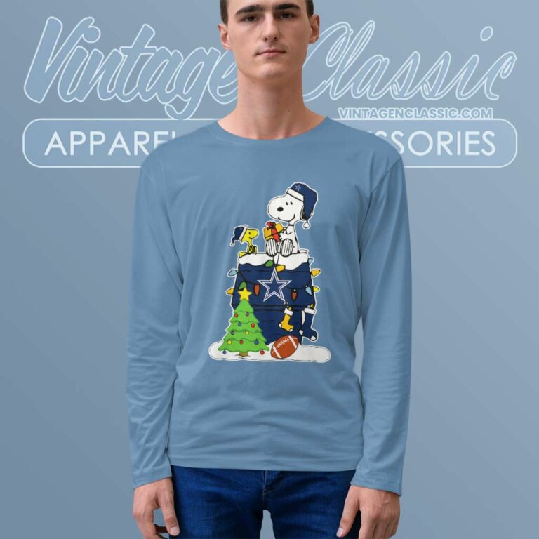 Snoopy Dallas Cowboys Christmas Long Sleeve Tee Snoopy Dallas Cowboys Christmas Long Sleeve Tee