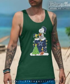 Snoopy Dallas Cowboys Christmas Tank Top Racerback