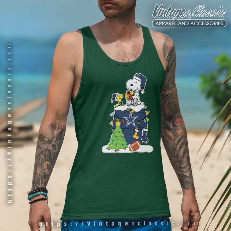 Snoopy Dallas Cowboys Christmas Tank Top Racerback Snoopy Dallas Cowboys Christmas Tank Top Racerback