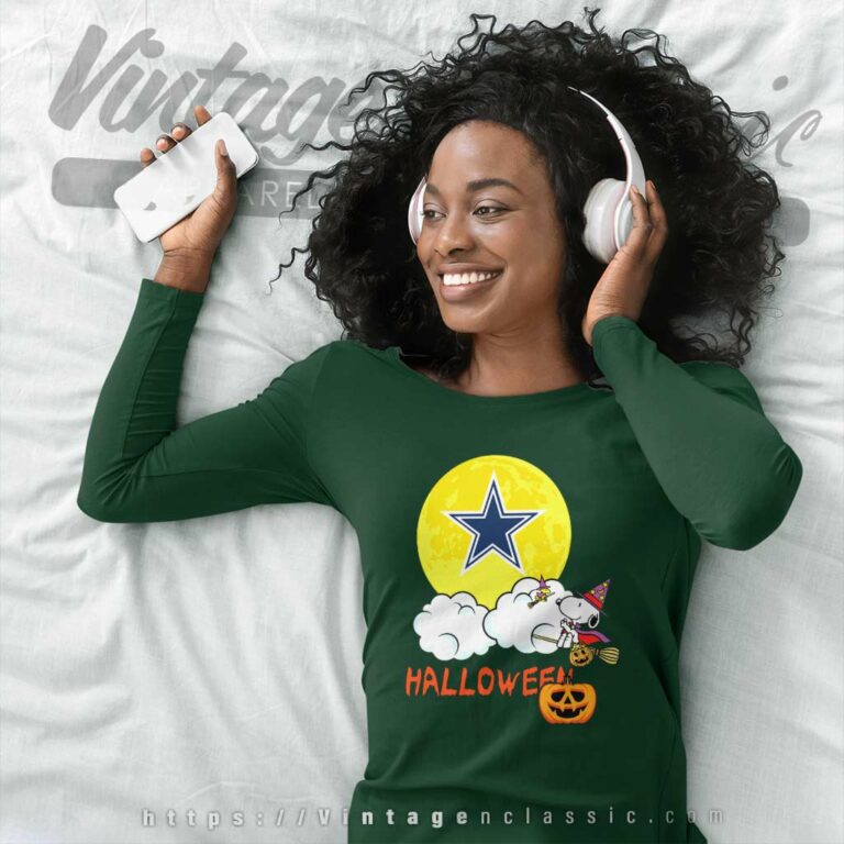 Snoopy Dallas Cowboys Halloween Long Sleeve Tee Snoopy Dallas Cowboys Halloween Long Sleeve Tee