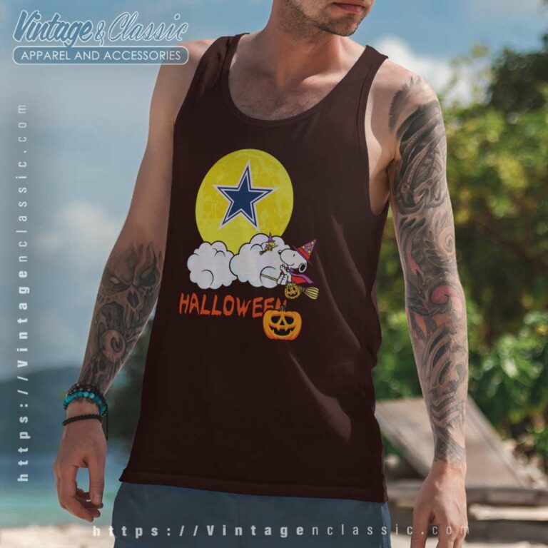 Snoopy Dallas Cowboys Halloween Tank Top Racerback Snoopy Dallas Cowboys Halloween Tank Top Racerback