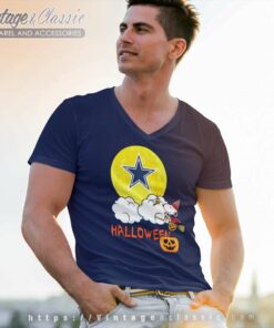 Snoopy Dallas Cowboys Halloween V Neck TShirt