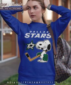 Snoopy Dallas Stars Ice Hockey Broken Teeth Sweatshirt