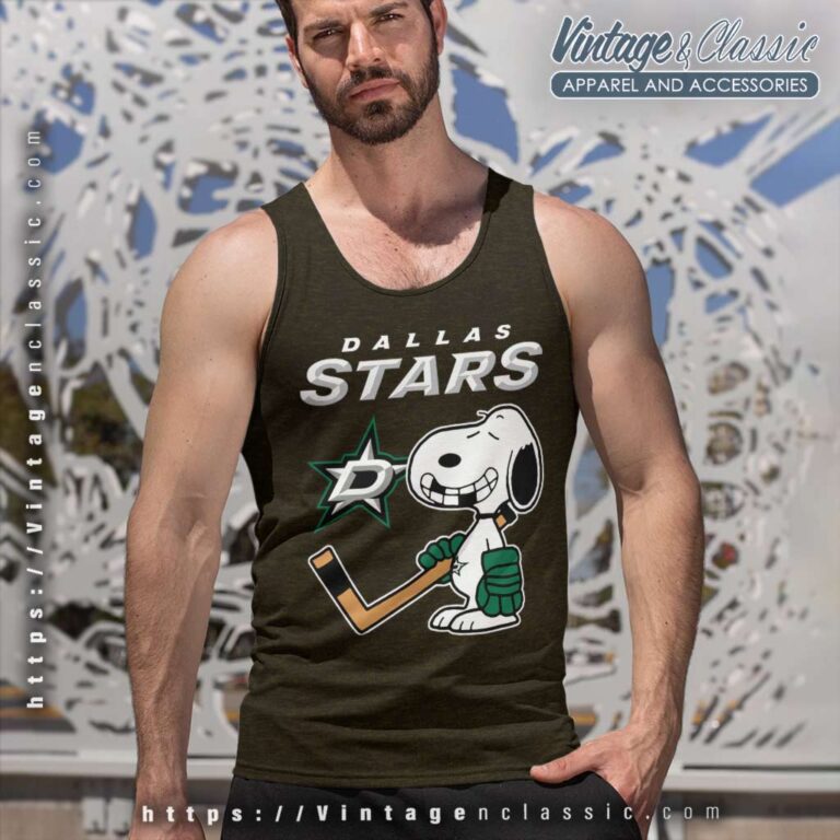 Snoopy Dallas Stars Ice Hockey Broken Teeth Tank Top Racerback Snoopy Dallas Stars Ice Hockey Broken Teeth Tank Top Racerback