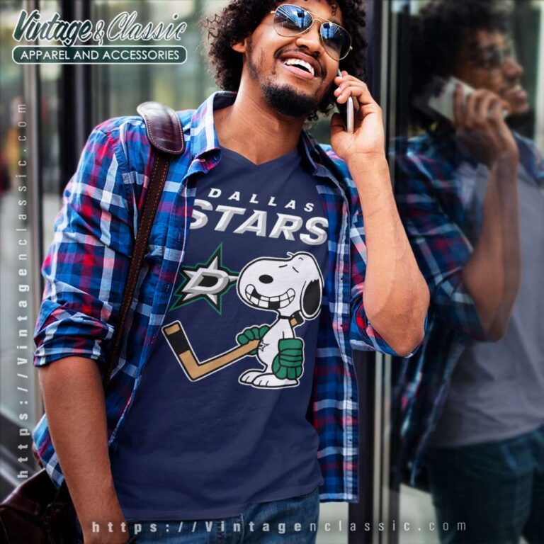 Snoopy Dallas Stars Ice Hockey Broken Teeth V Neck TShirt Snoopy Dallas Stars Ice Hockey Broken Teeth V Neck TShirt