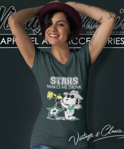 Snoopy Dallas Stars Make Me Drink V Neck TShirt
