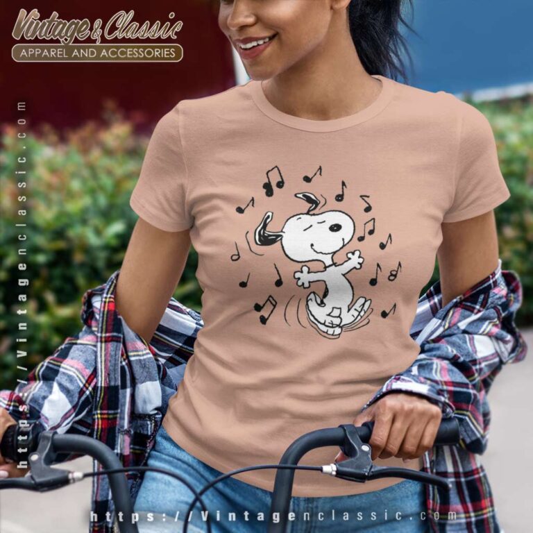 Snoopy Dancing Peanuts Women TShirt Snoopy Dancing Peanuts Women TShirt
