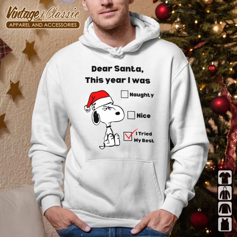 Snoopy Dear Santa Christmas Shirt Hoodie Snoopy Dear Santa Christmas Shirt Hoodie